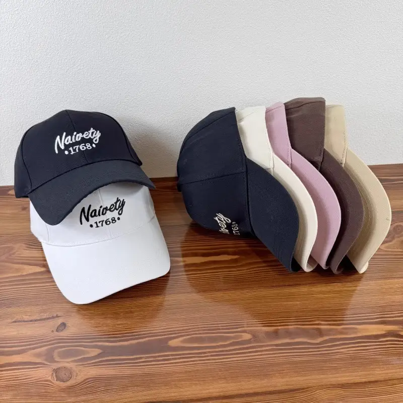 Women Embroidered Baseball Cap Brown Large Head