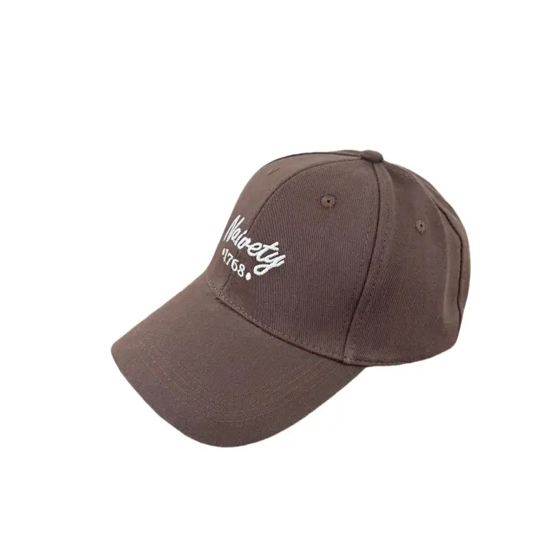 Women Embroidered Baseball Cap Brown Large Head