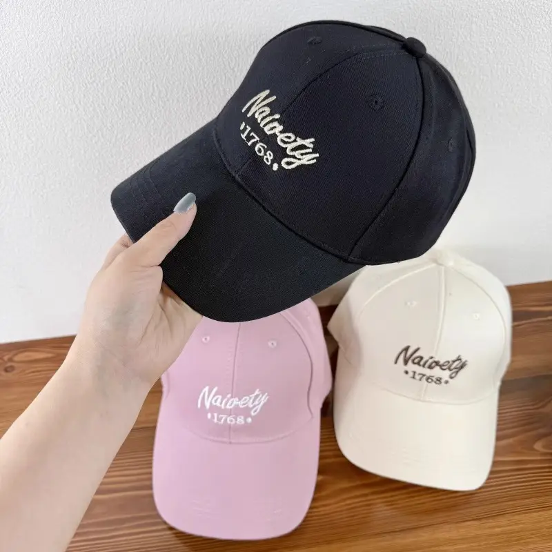 Women Embroidered Baseball Cap Brown Large Head — feature 5