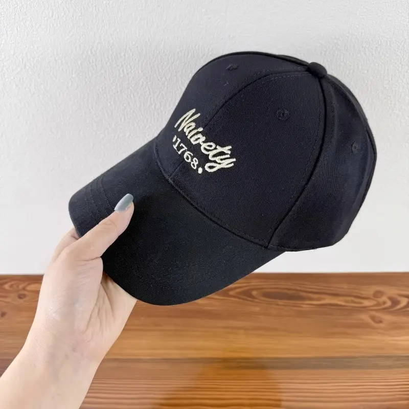Women Embroidered Baseball Cap Brown Large Head