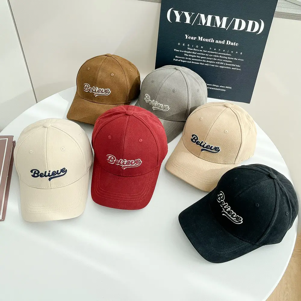 Men's Black "Believe" Embroidered Cap — feature 2