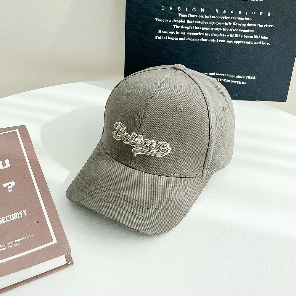 Men's Black "Believe" Embroidered Cap — feature 5