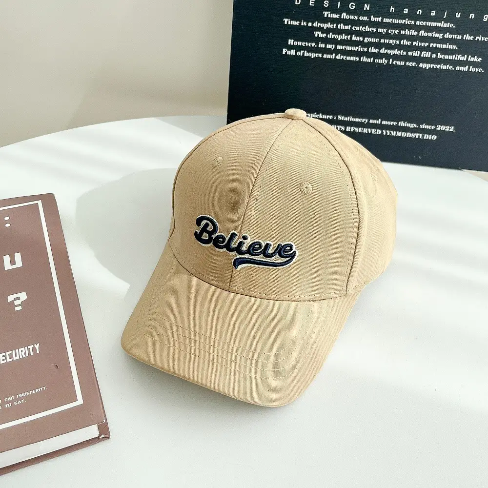Men's Black "Believe" Embroidered Cap - Image 3