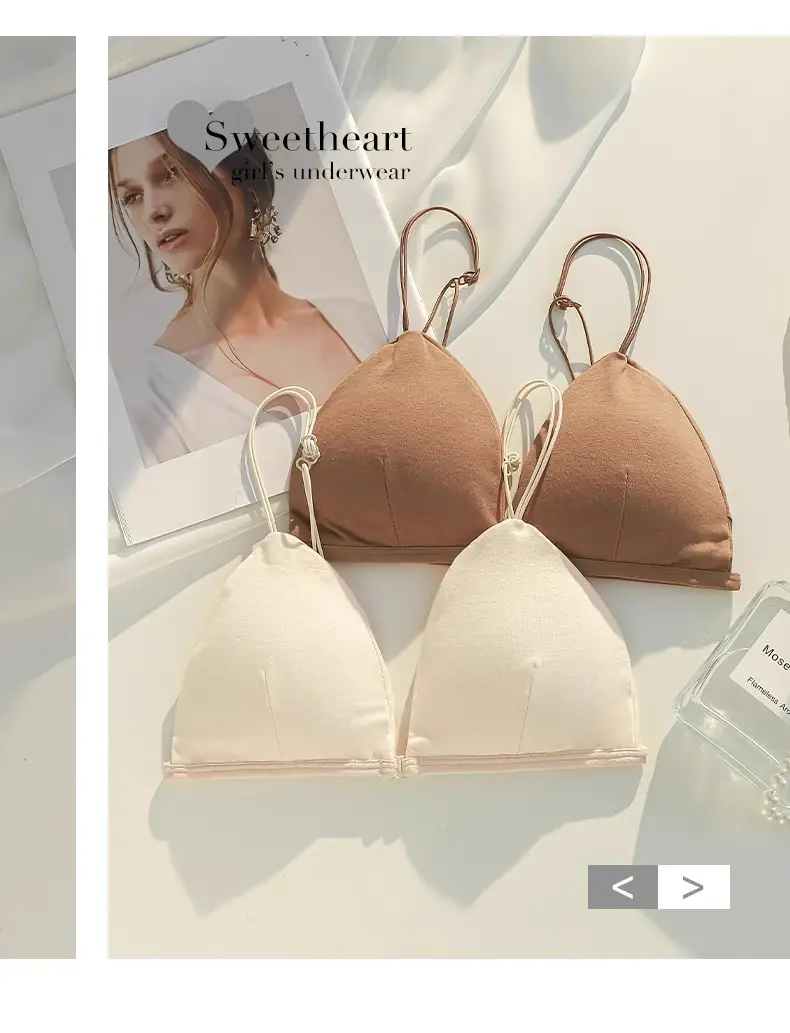 Ultra-Thin Intimates Without Rims, Breathable French Bra, Seamless Triangle Cup, Beautiful Back, Spaghetti Straps, Sexy Summer Bra — feature 26