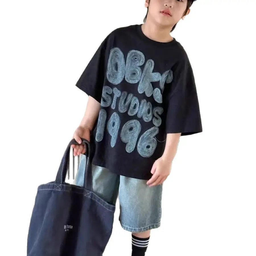 Boys Cotton Printed T-Shirt Shorts Set Summer 2025 - Image 5
