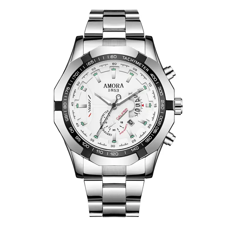 Amora Swiss Men's Chronograph Watch Black Stainless - Image 3