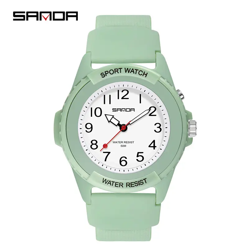 Sanda Green Quartz Sport Watch for Men Women - Image 9
