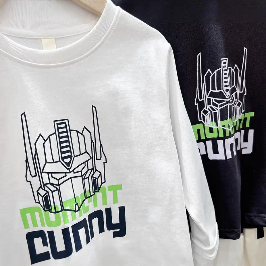 Autum Letter T-Shirt Boys Long Sleeve Cartoon Top - Image 6