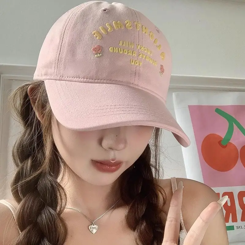 Floral Pink Baseball Cap for Women Spring Summer - Image 10