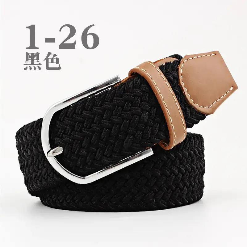 Women Blue White Braided Belt with Buckle - Image 25