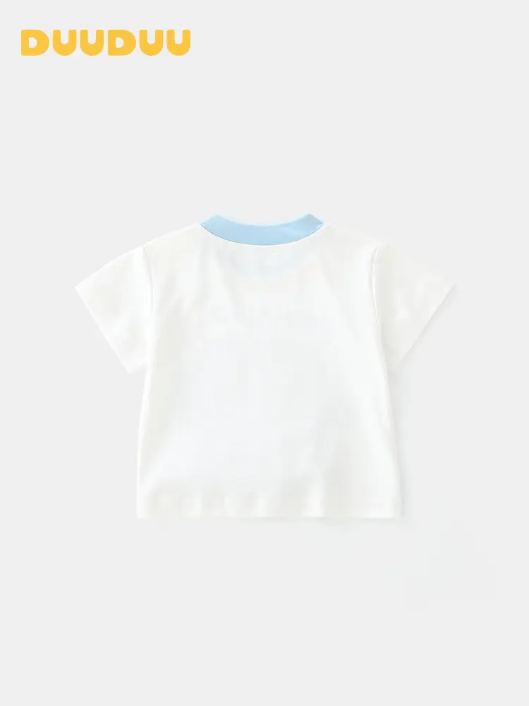 Korean Style Baby T-Shirt Blue Cartoon 2025 - Image 4