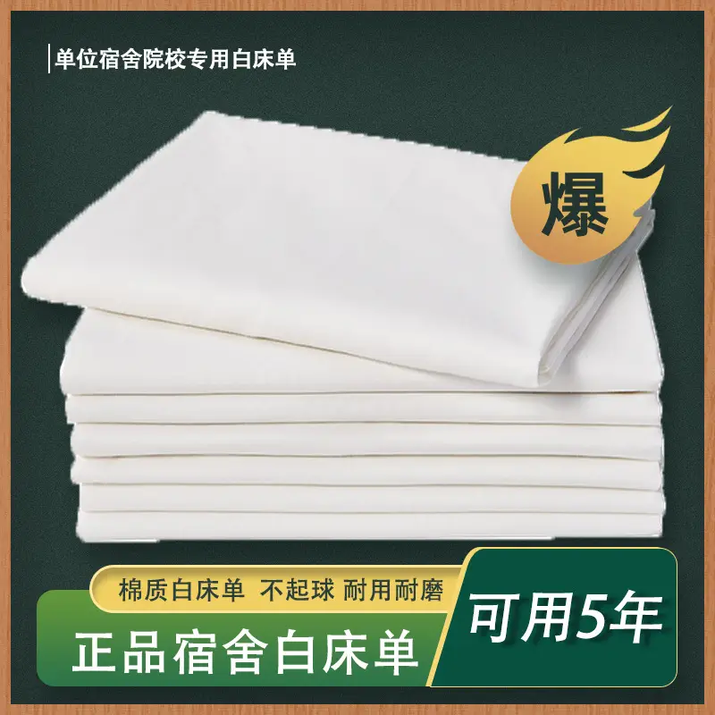 Unit Standard White Sheets Student Dormitory Military Training White Sheets Hotel Beauty Salon Sheets White Sheets Wholesale