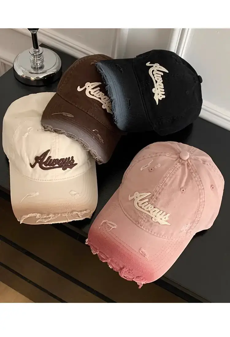 Pink American Retro Baseball Cap for Women Summer Wear — feature 9