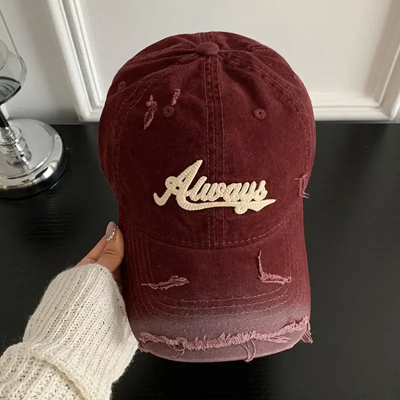 Pink American Retro Baseball Cap for Women Summer Wear