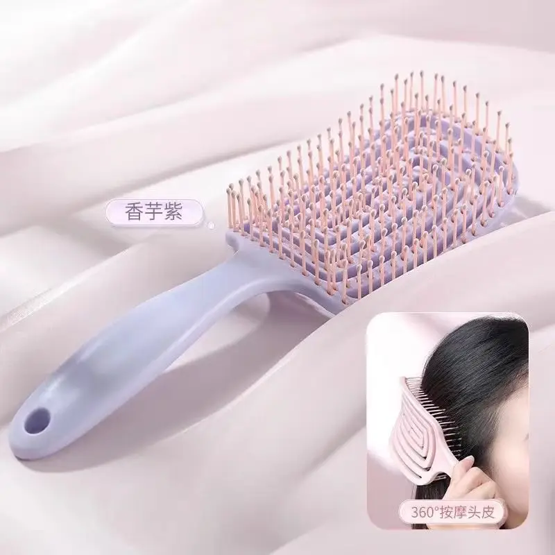 Factory Wholesale New Air Bag Rib Comb Air Cushion Massage Large Board Comb Rib Curly Hair Comb Anti-Static Large Curved Comb