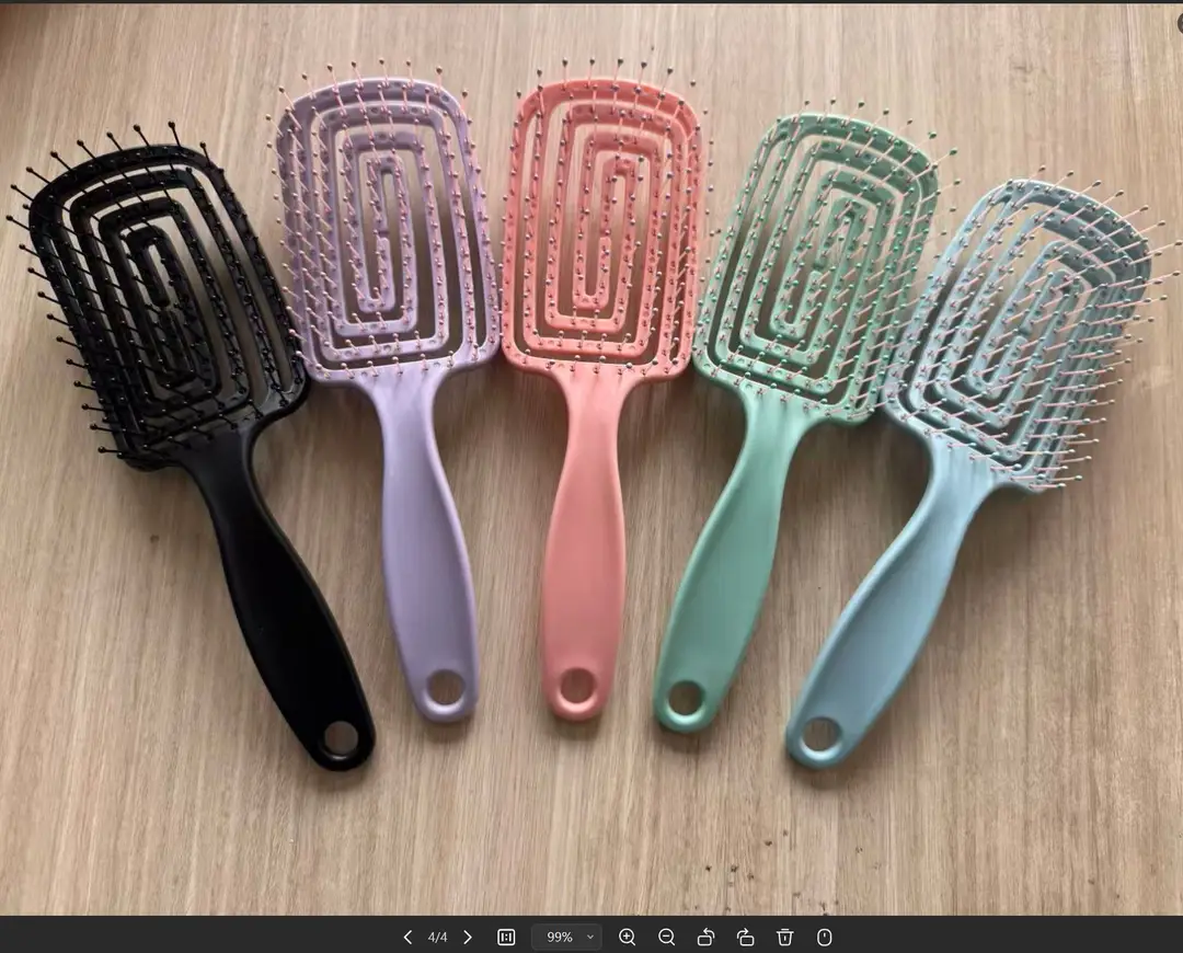 Factory Wholesale New Air Bag Rib Comb Air Cushion Massage Large Board Comb Rib Curly Hair Comb Anti-Static Large Curved Comb