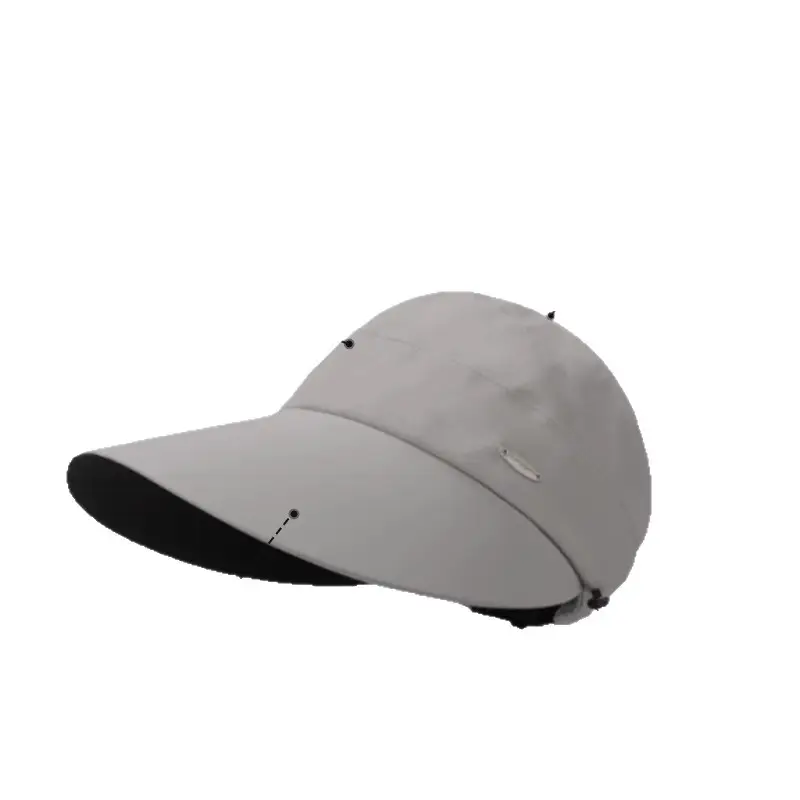 Women's 2025 Black UV Hat with Wide Brim & Open Top - Image 6