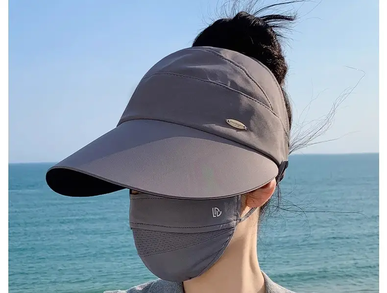 Women's 2025 Black UV Hat with Wide Brim & Open Top — feature 10