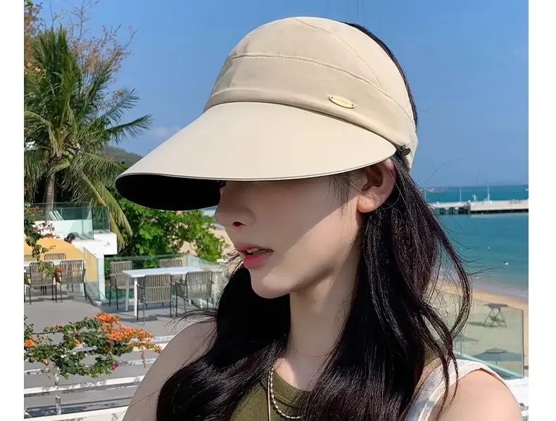 Women's 2025 Black UV Hat with Wide Brim & Open Top — feature 14