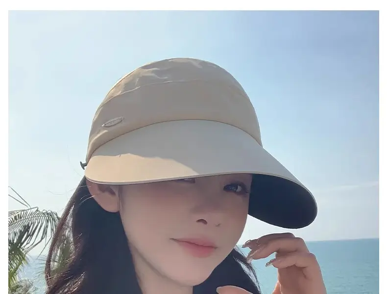 Women's 2025 Black UV Hat with Wide Brim & Open Top — feature 2