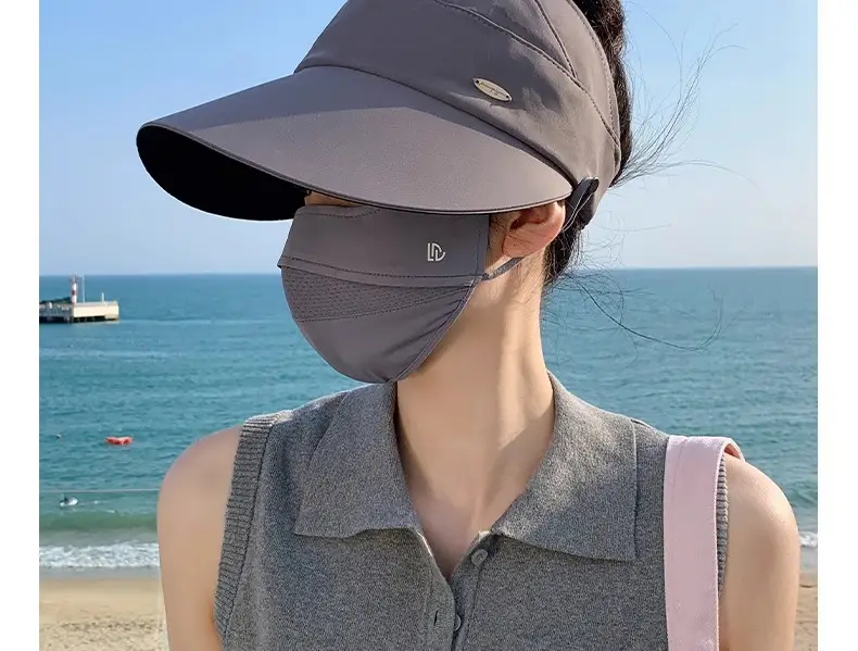 Women's 2025 Black UV Hat with Wide Brim & Open Top — feature 21