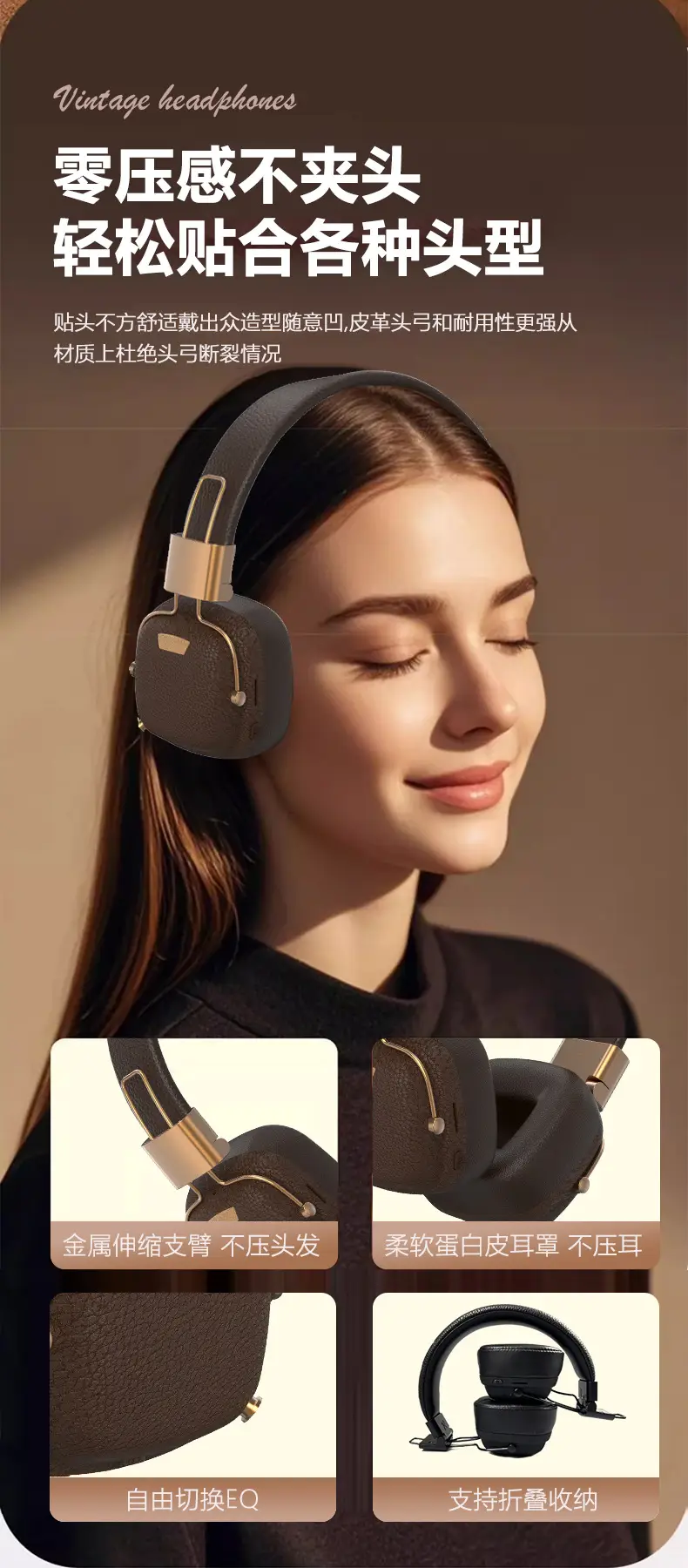 2025 New M11 Retro Bluetooth Headset Multi-Equivalent Wireless Music Fashion Wear β feature 10