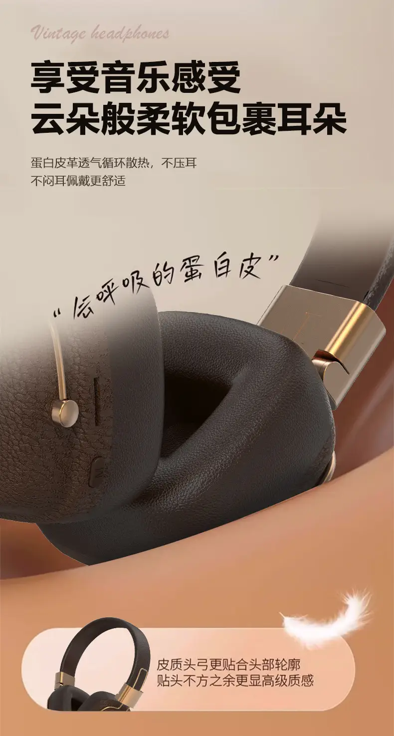 2025 New M11 Retro Bluetooth Headset Multi-Equivalent Wireless Music Fashion Wear β feature 13