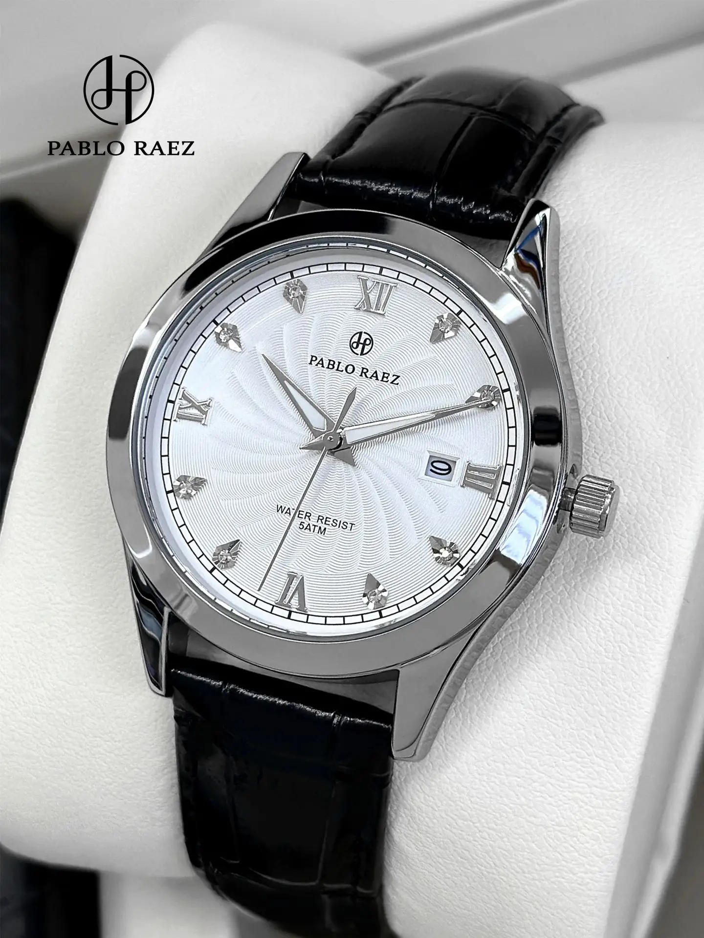 Men's Rhinestone Black Quartz Watch Dropshipping — feature 4