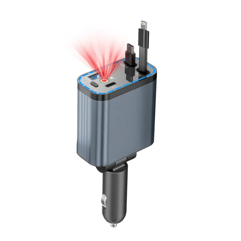 Car Charger with Cable Retractable Super Fast Charging - Image 6
