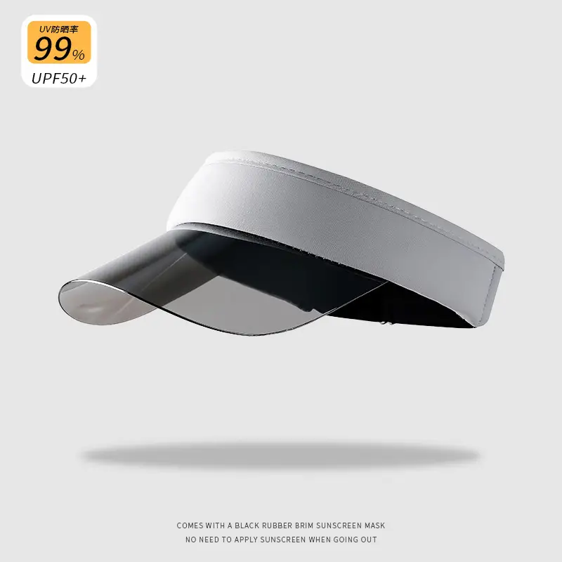 Women's UV400 Sun Visor Hat White - Image 3