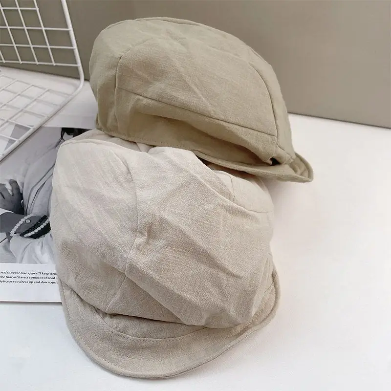 Women Korean Style Pleated Peaked Cap Summer Hat — feature 2