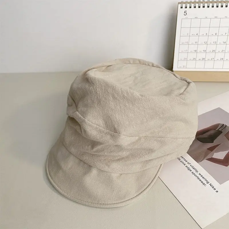 Women Korean Style Pleated Peaked Cap Summer Hat — feature 5