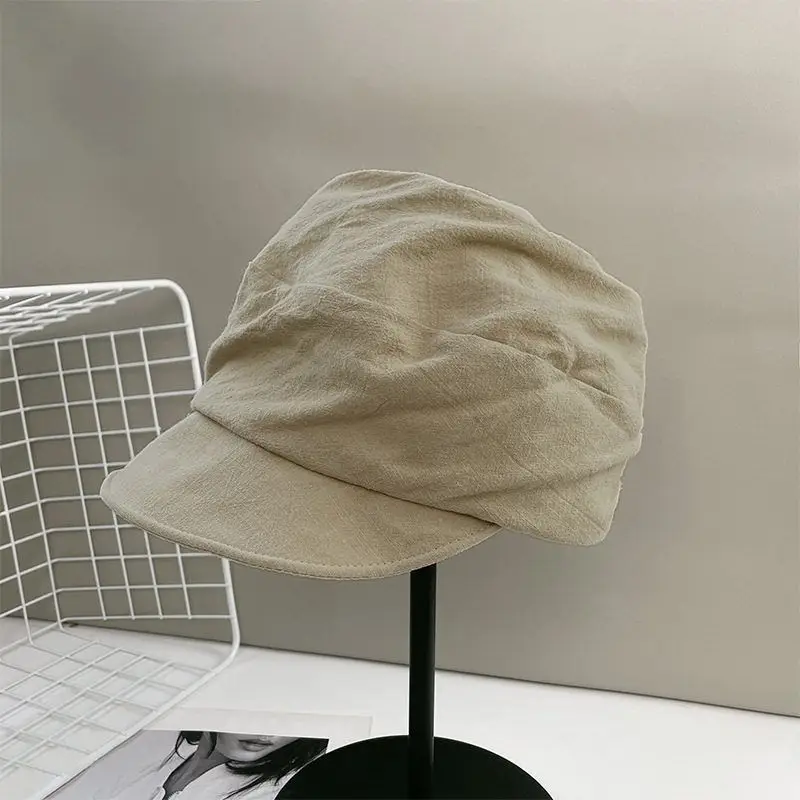 Women Korean Style Pleated Peaked Cap Summer Hat - Image 3