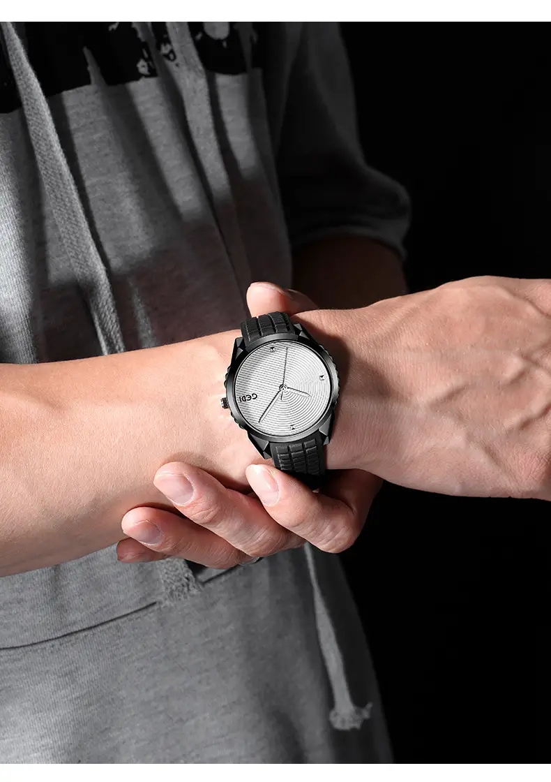 Blue Silicone Sports Watch for Men Women — feature 10