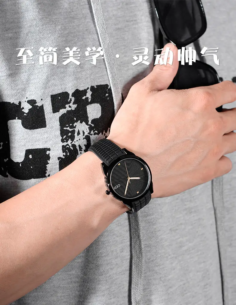 Blue Silicone Sports Watch for Men Women — feature 2