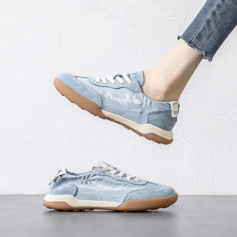 Retro Gat-Style Women's Sneakers 2026 New Summer Soft-Soled Casual Sports Shoes Flat Versatile White Shoes - Image 3