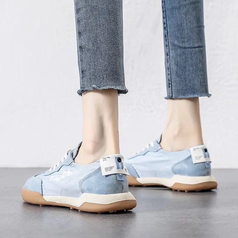 Retro Gat-Style Women's Sneakers 2026 New Summer Soft-Soled Casual Sports Shoes Flat Versatile White Shoes - Image 5