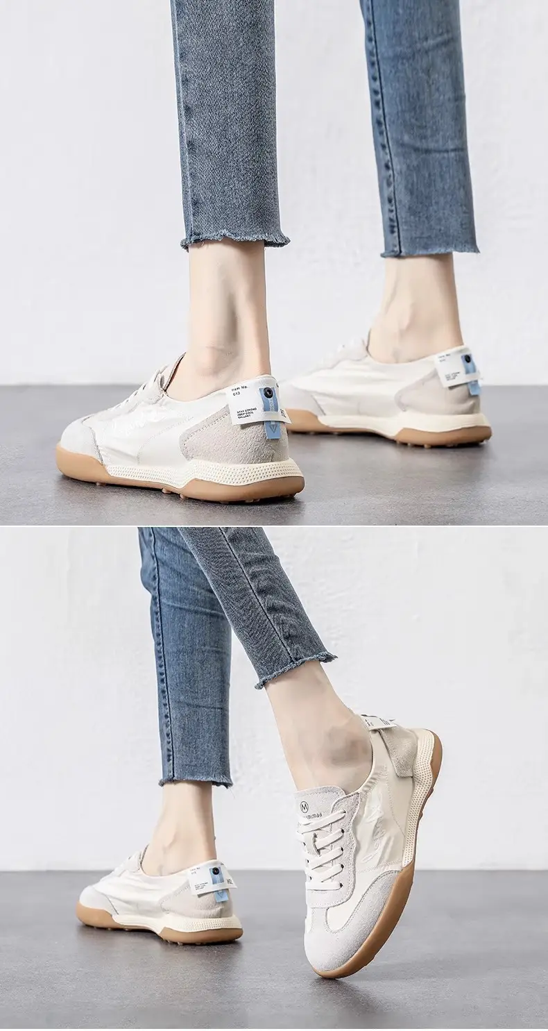 Retro Gat-Style Women's Sneakers 2026 New Summer Soft-Soled Casual Sports Shoes Flat Versatile White Shoes — feature 5