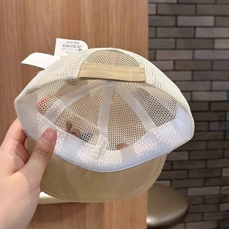 Cartoon Puppy Mesh Sun Hat for Kids Blue