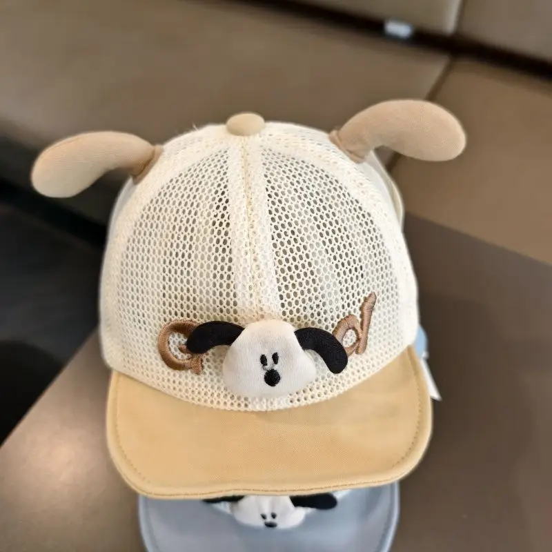Cartoon Puppy Mesh Sun Hat for Kids Blue — feature 4