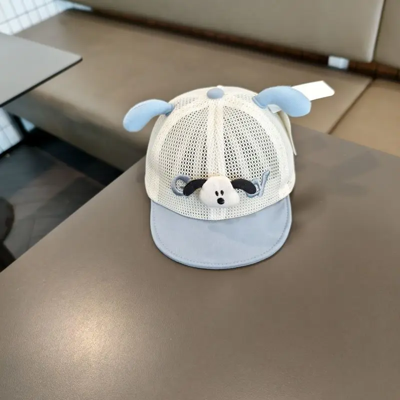 Cartoon Puppy Mesh Sun Hat for Kids Blue — feature 6