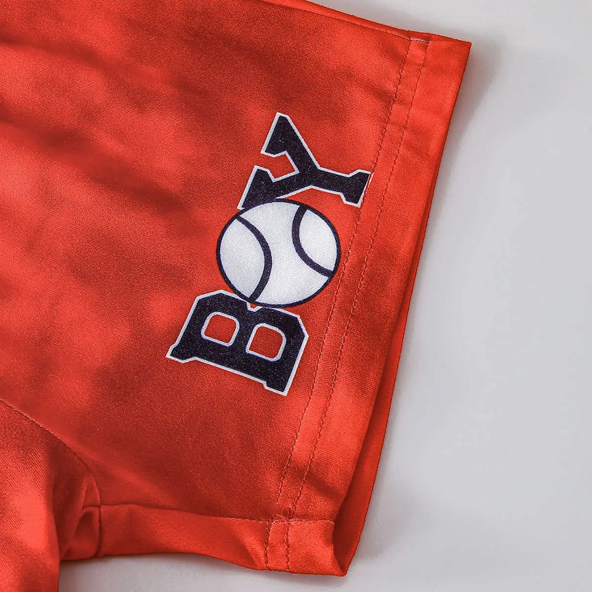 Kids Cartoon Print Red Shorts Set for Boys Baby - Image 5