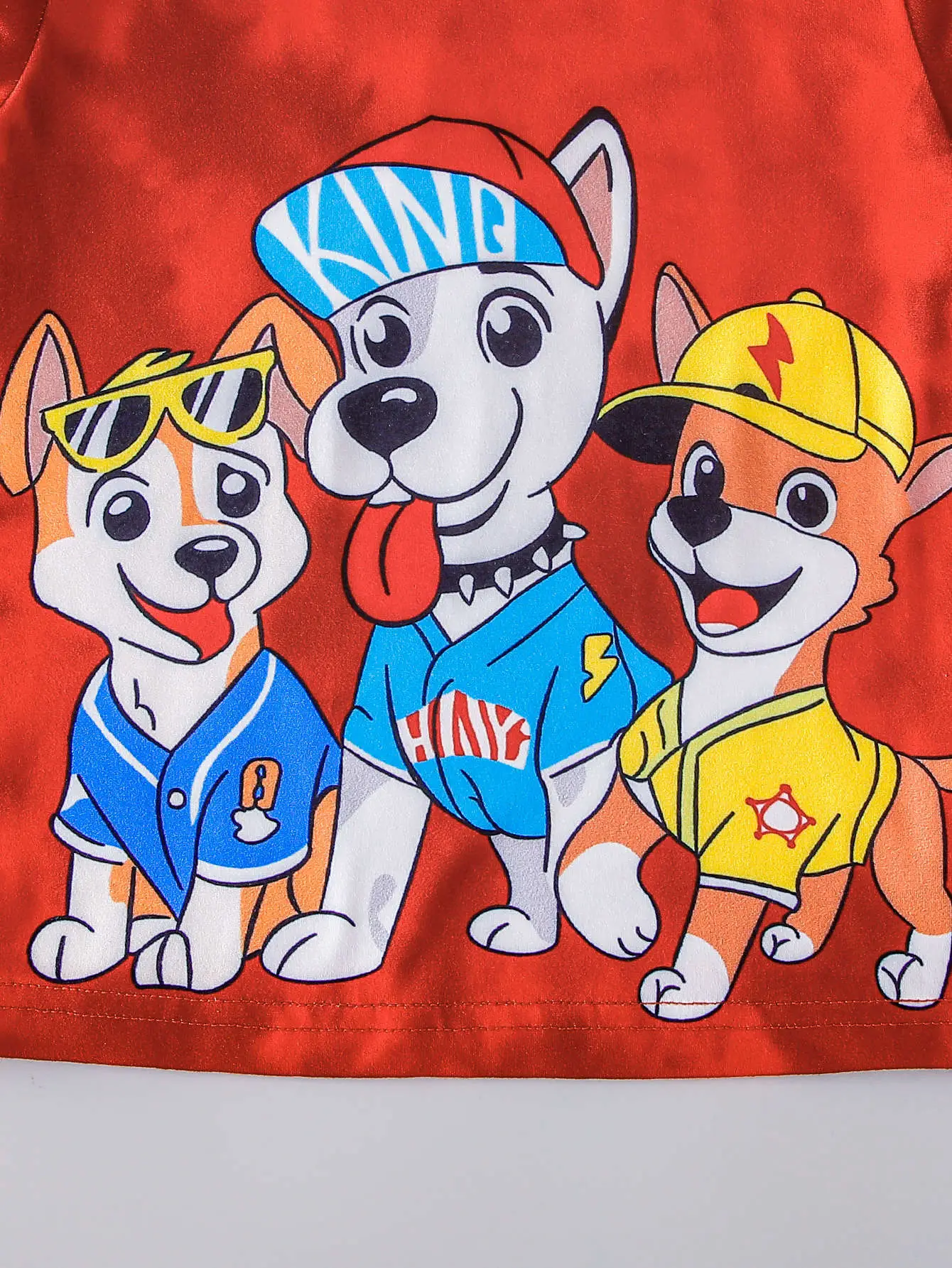 Kids Cartoon Print Red Shorts Set for Boys Baby — feature 5