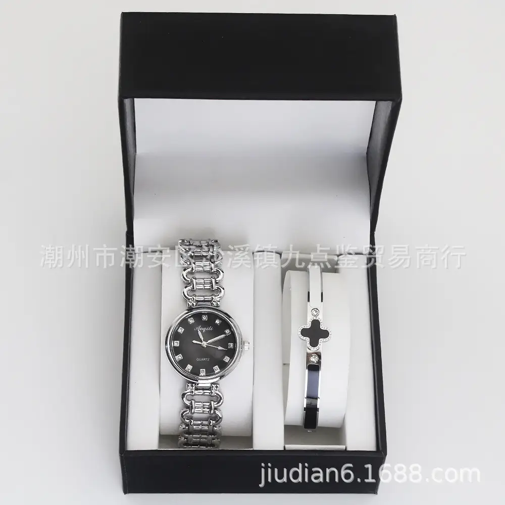 Gold Quartz Watch Set for Women Bracelet Wristwatch — feature 11