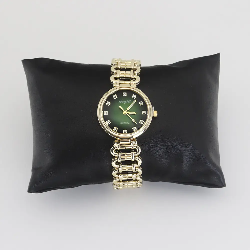 Gold Quartz Watch Set for Women Bracelet Wristwatch