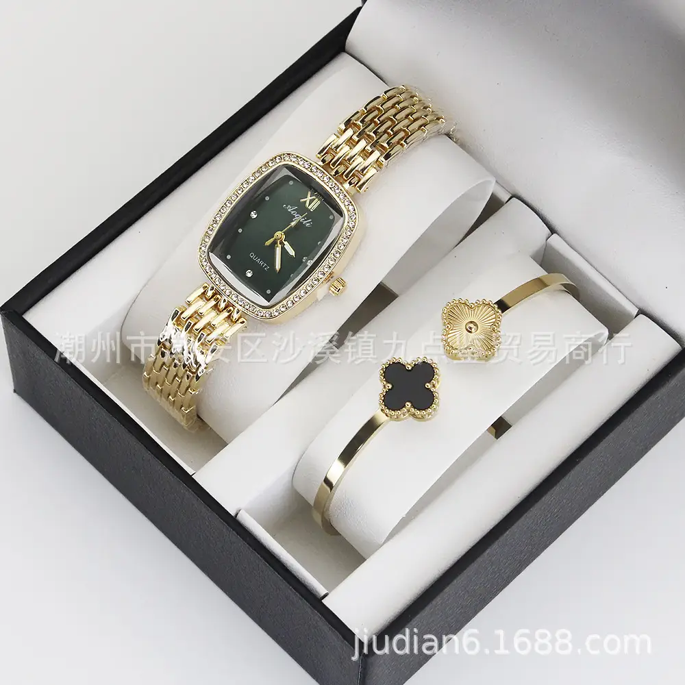 High-End Gold Bracelet Women's Quartz Watch Set - Image 9