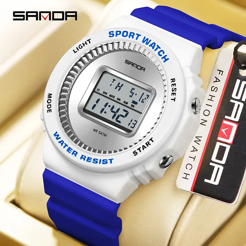 Red Digital Watch with Waterproof Design - Image 11
