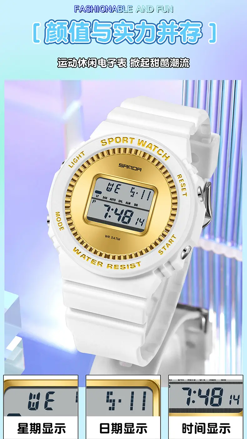 Red Digital Watch with Waterproof Design — feature 8