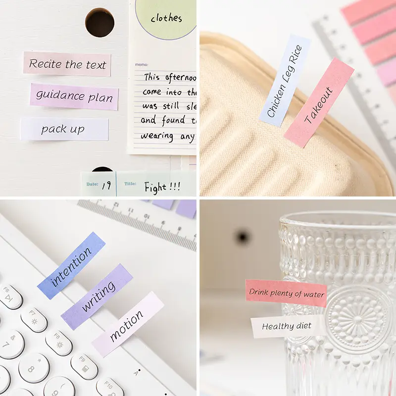 Post-It Note Strip Index Label Stickers for Students with High-Looking Note Paper Stickers Note Strips Notebooks Can Be Pasted