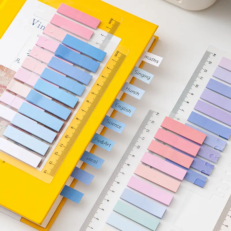 Post-It Note Strip Index Label Stickers for Students with High-Looking Note Paper Stickers Note Strips Notebooks Can Be Pasted